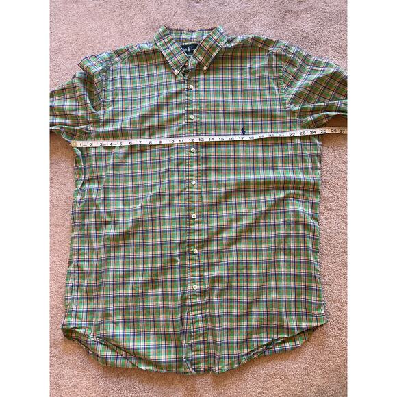 Ralph Lauren Blue Label Classic Fit Plaid Long Sleeve Button Down Top Size LT - Picture 6 of 7
